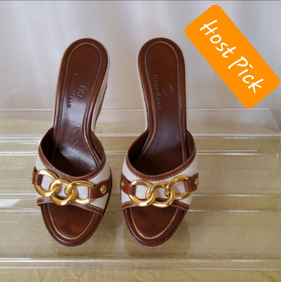 Cole Haan Slides with Chain Detail - Picture 2 of 14